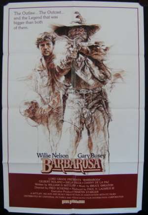 Barbarosa 1982 Willie Nelson Fred Schepisi One Sheet movie poster
