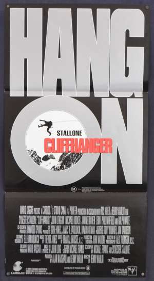 Cliffhanger Poster Daybill Original 1993 Sylvester Stallone John Lithgow