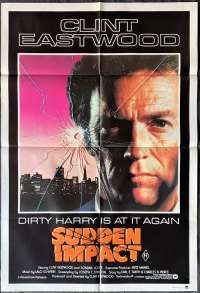 Sudden Impact Poster Original One Sheet 1983 Clint Eastwood Dirty Harry