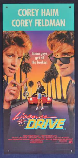 License To Drive Movie Poster Original Daybill 1988 Corey Haim Corey Feldman