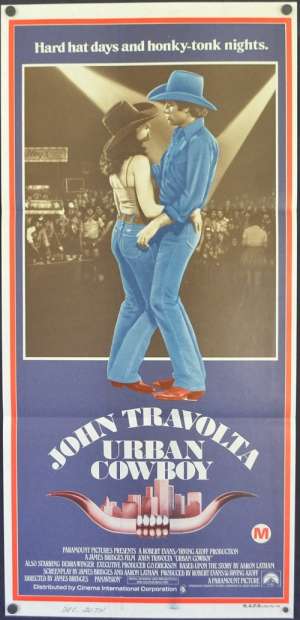 Urban Cowboy Poster Original Daybill 1980 John Travolta Debra Winger Country Music