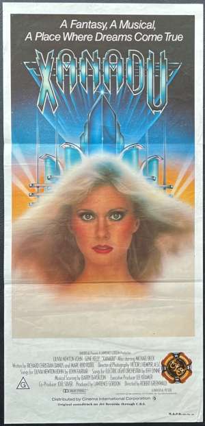 Xanadu Movie Poster Original Daybill 1980 Olivia Newton-John ELO