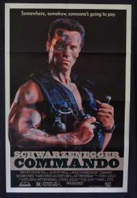 Commando Movie Poster Original USA One Sheet Arnold Schwarzenegger