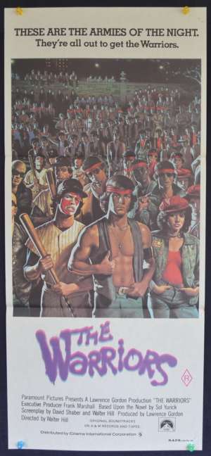The Warriors 1979 Daybill movie poster Gangs Michael Beck Walter Hill