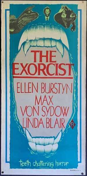 The Exorcist Poster Original Daybill 1980s Re-Issue Linda Blair William Friedkin