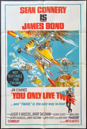 You Only Live Twice Poster Original One Sheet 1967 Sean Connery 007