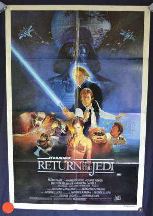 Return Of The Jedi Movie Poster Original One Sheet 1983 Style B artwork