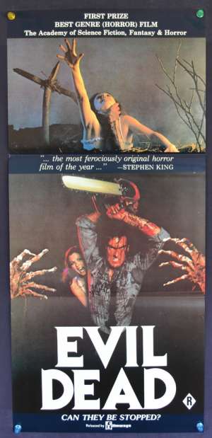 Evil Dead Movie Poster Original Daybill 1981 Bruce Campbell Sam Rami