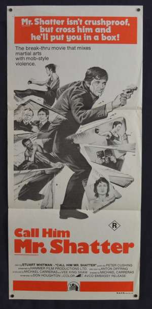 Call Him Mr. Shatter 1974 Daybill movie poster Stuart Whitman Kung Fu