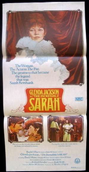 The Incredible Sarah Movie Poster Original Daybill Glenda Jackson Sarah Bernhardt