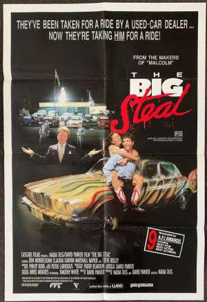 The Big Steal Poster Original One Sheet Rare 1990 Ben Mendelsohn Claudia Karvan