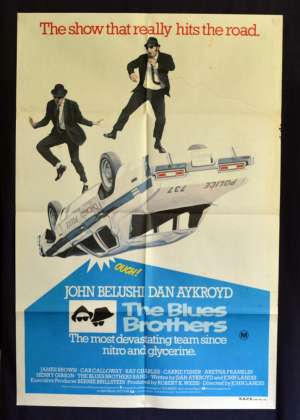 The Blues Brothers Poster Original One Sheet 1980 RARE FIRST release John Belushi