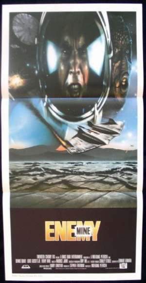 Enemy Mine Poster Original Daybill 1985 Dennis Quaid Wolfgang Petersen