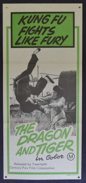 The Dragon And Tiger Movie Poster Original Daybill 1973 Chiang Chen Martial Arts