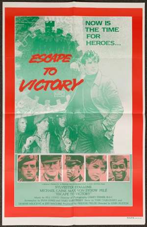 Escape To Victory Poster Original One Sheet 1981 Michael Caine Sylvester Stallone