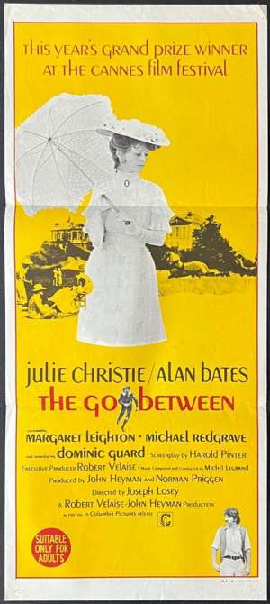 Go Between Daybill movie poster 1970 Julie Christie Alan Bates