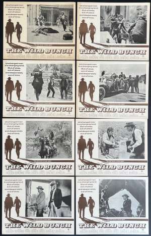 The Wild Bunch Lobby Card Set 11x14 Rare 1970 Australian Release