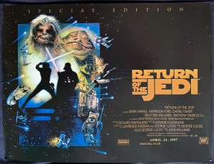 Return Of The Jedi Poster Original British Quad Advance 1997 Special Edition
