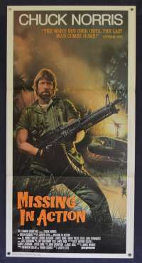 Missing In Action Poster Original Daybill Rare 1984 Chuck Norris Vietnam