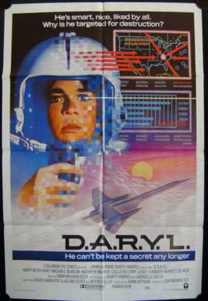 DARYL Poster Original One Sheet 1985 Barret Oliver Mary Beth Hurt