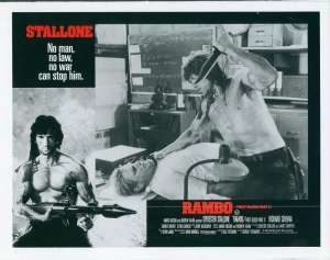 Rambo First Blood Part 2 Photosheet Lobby 2 Original 11x14 Rare 1985