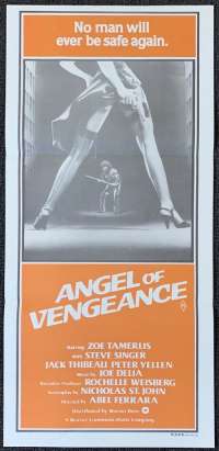 Angel Of Vengeance Movie Poster Original Daybill Aka Ms .45 Zoë Tamerlis Abel Ferrara