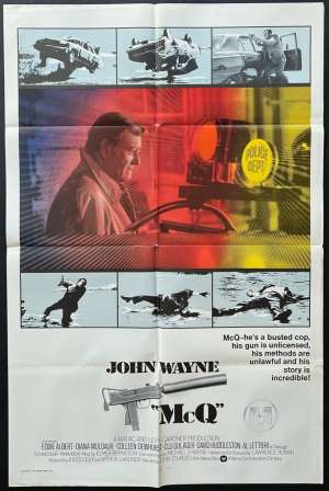McQ Poster Original USA One Sheet Rare 1974 John Wayne Duke