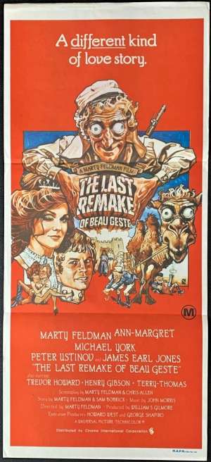 The Last Remake Of Beau Geste 1977 Daybill movie poster Drew Struzan art