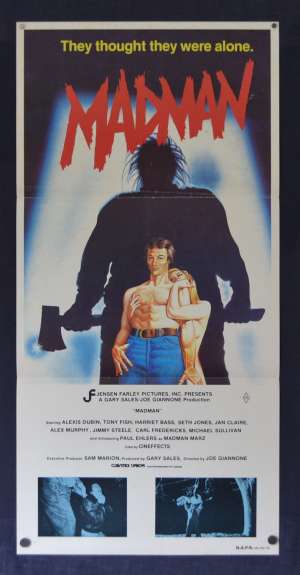 Madman Poster Original Daybill 1982 Alex Dubin Axe Slasher Horror