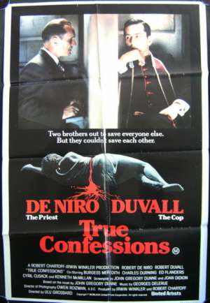 True Confessions - Robert De Niro One Sheet Australian Movie poster