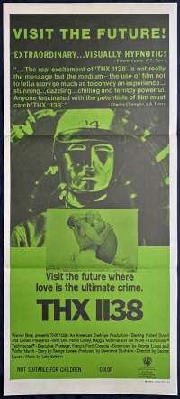 THX 1138 Poster Original Daybill 1971 Robert Duvall George Lucas