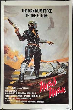 Mad Max Poster Original USA One Sheet Rare Rolled 1983 Re-Issue