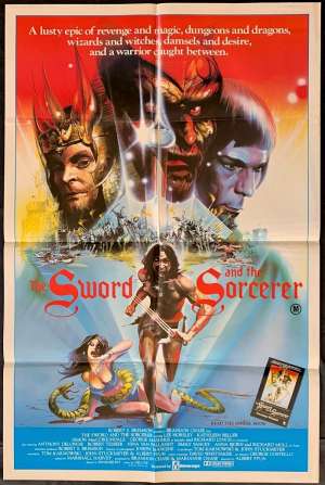 The Sword And The Sorcerer Poster Original One Sheet 1982 Lee Horsley Sci-Fi