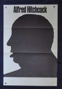 Alfred Hitchcock Poster Silouette B/W Promotional Rare