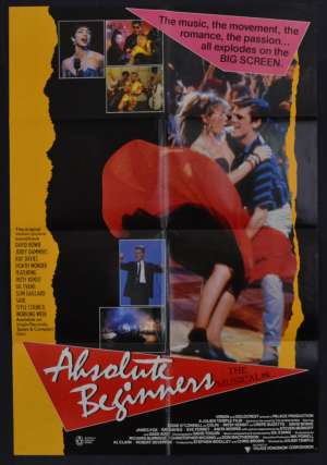 Absolute Beginners Movie Poster One Sheet David Bowie Sade Patsy Kensit