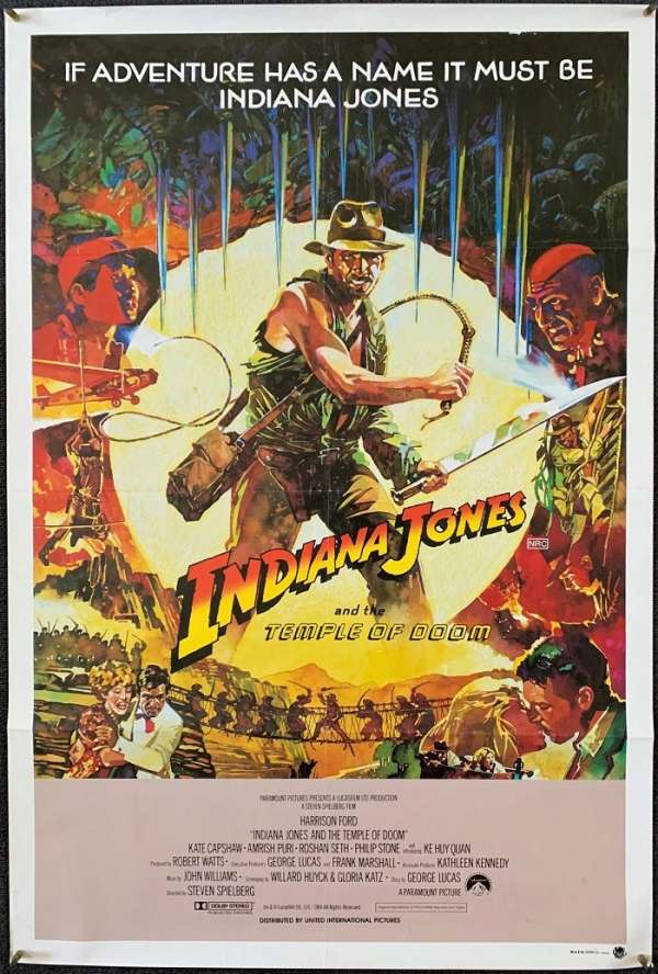 Indiana Jones and the Temple of Doom Movie Poster 1984 1 Sheet