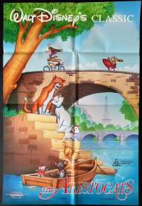 The Aristocats Poster One Sheet Original Disney Animation 1993 R.I.