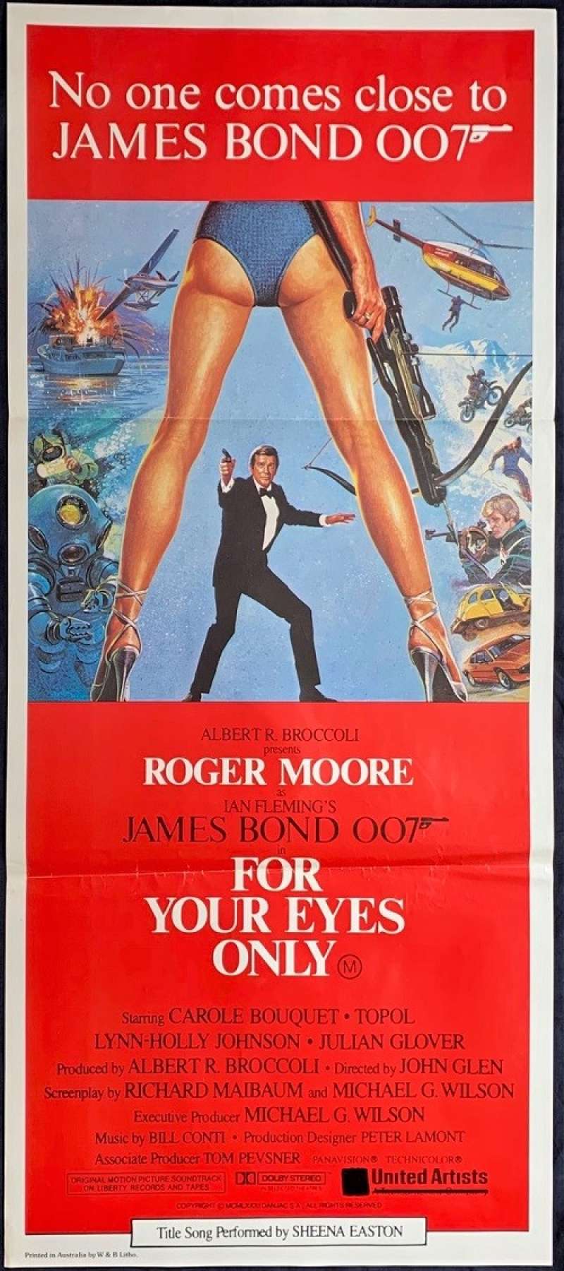 All About Movies For Your Eyes Only Poster Original Daybill 1981