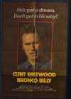 Bronco Billy Poster Original UK One Sheet 1980 Clint Eastwood Western