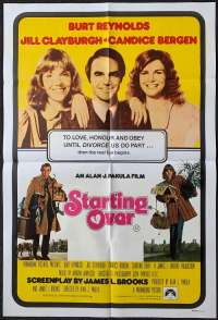 Starting Over Poster Original One Sheet 1979 Burt Reynolds Jill Clayburgh