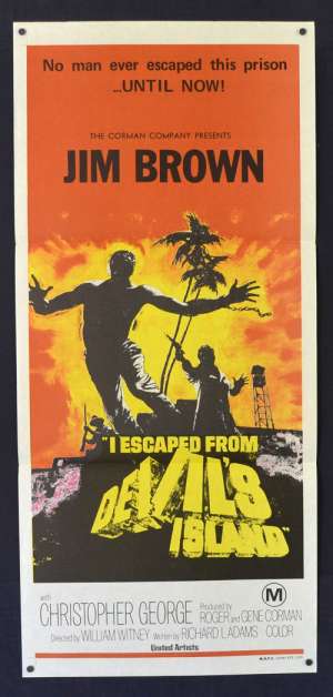 I Escaped From Devil&#039;s Island 1973 Daybill movie poster Jim Brown Roger Corman