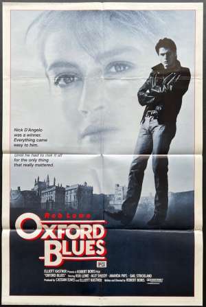 Oxford Blues Poster One Sheet Original 1984 Rob Lowe Ally Sheedy
