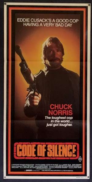 Code Of Silence Poster Original Daybill 1985 Chuck Norris Martial Arts