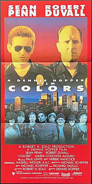 Colors Poster Original Daybill 1988 Sean Penn Robert Duvall Cops