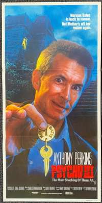 Psycho 3 Poster Original Daybill 1986 Anthony Perkins Norman Bates Horror