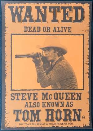 Tom Horn Movie Poster Original Mini Daybill 1980 Steve McQueen Linda Evans