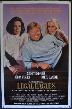 Legal Eagles Poster Rolled USA Original One Sheet 1986 Robert Redford Debra Winger