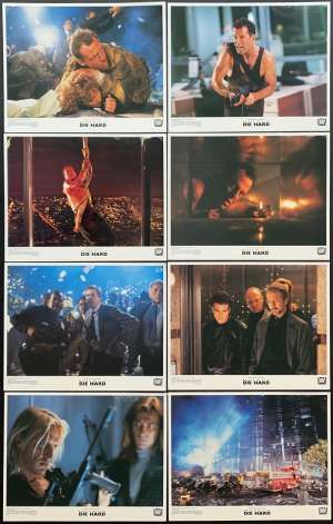 Die Hard Lobby Card Set Rare Original USA 11x14 1988 Bruce Willis