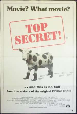Top Secret One Sheet Australian Movie Poster