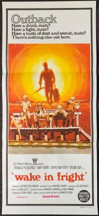 Wake In Fright Poster Original Daybill 1971 Gary Bond Donald Pleasence Chips Rafferty